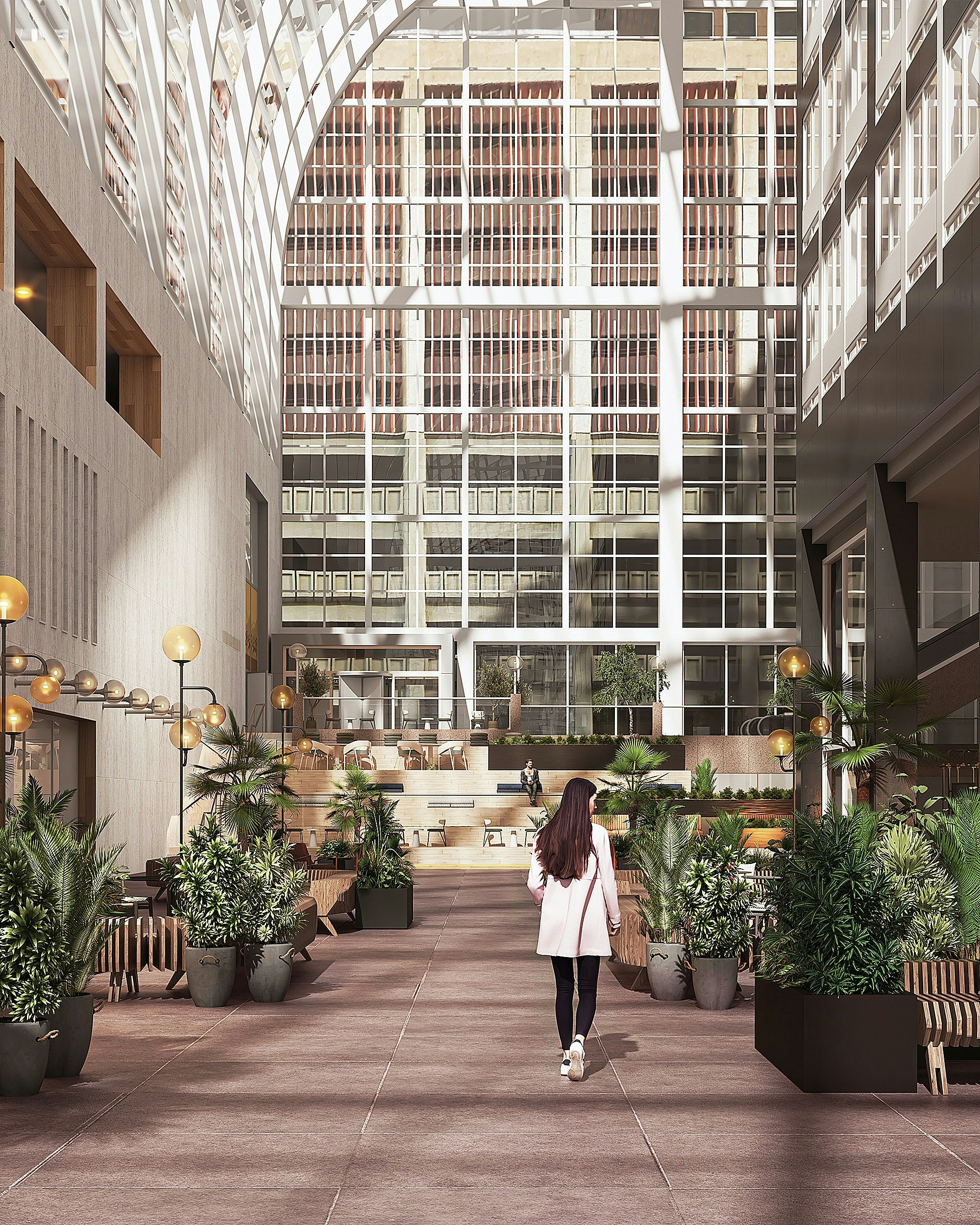 1700 Broadway Denver commercial atrium